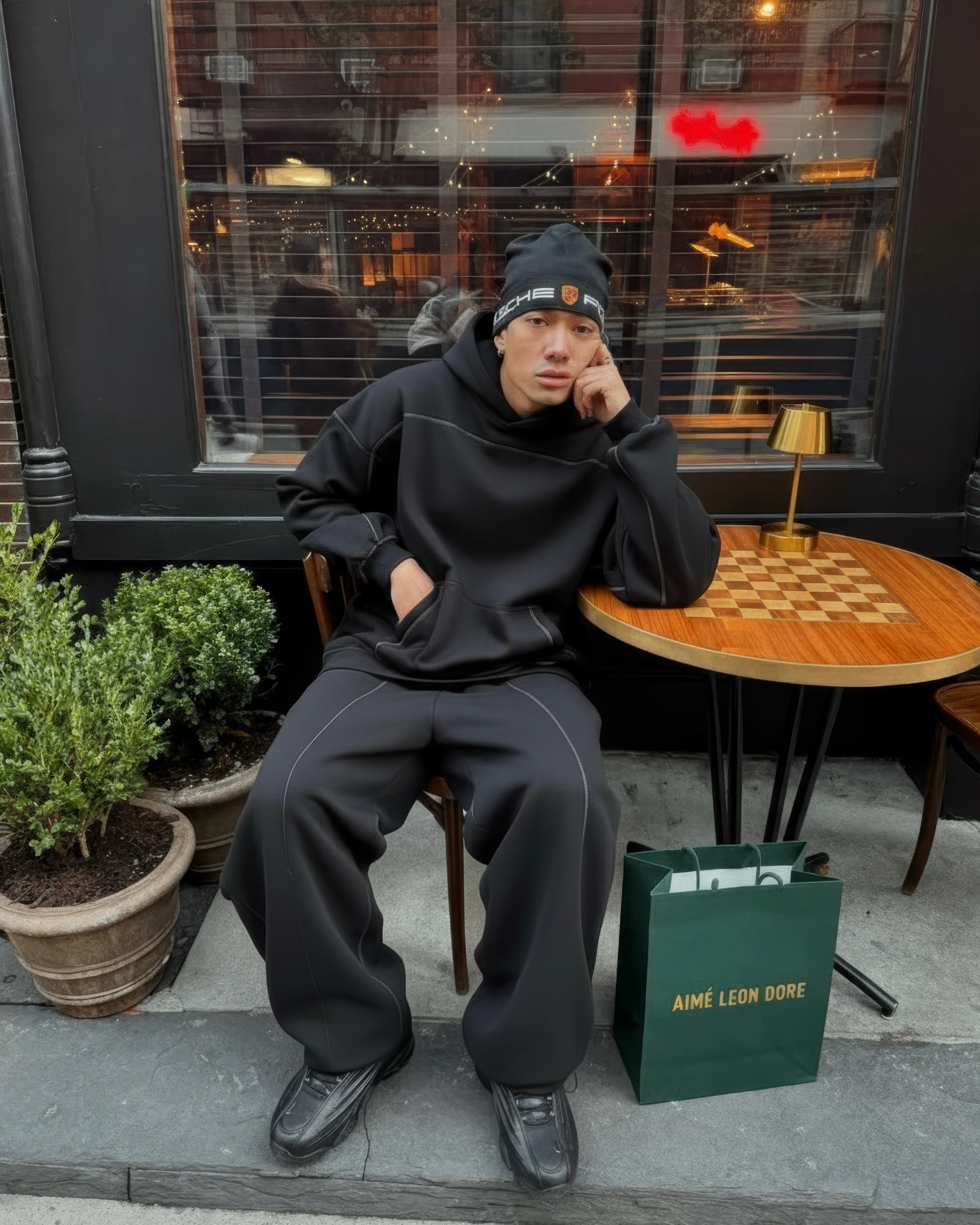 concrete® black hoodie